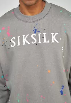 SikSilk Paint Splatter - Sweater - Dark Grey -Outlet SikSilk Winkel f8c43824b6bf4823a5fd4fe2ec177b15