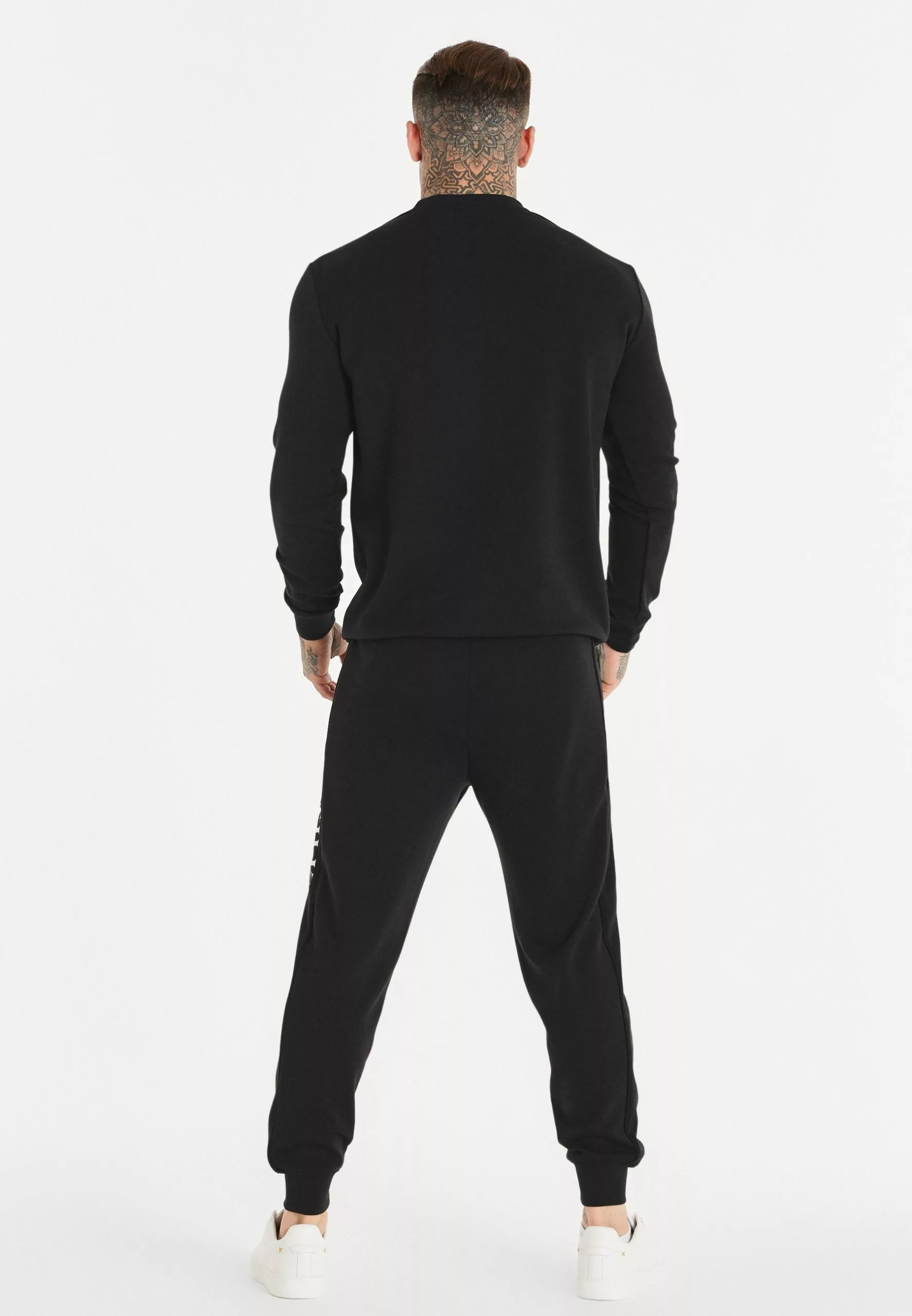 SikSilk Dual Script Logo Crew - Sweater - Black 5 SikSilk Dual Script Logo Crew - Sweater - Black - Afbeelding 3