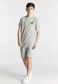 SikSilk Short Sleeve Tee - T-Shirt Basic - Grey Marl -Outlet SikSilk Winkel fa9075aca2a345188fb91f88f25af74b