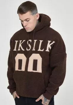 SikSilk Borg Oversized Hoodie - Hoodie - Brown