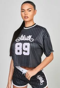 SikSilk Cropped - T-Shirt Print - Anthracite