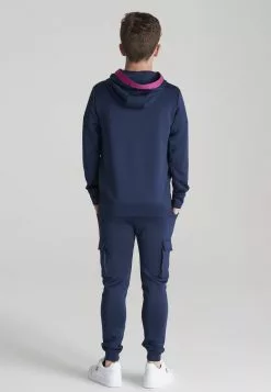 SikSilk Taped Overhead - Hoodie - Navy/Pink -Outlet SikSilk Winkel fea687b9a8fd413d993a5f9c3e841cd5