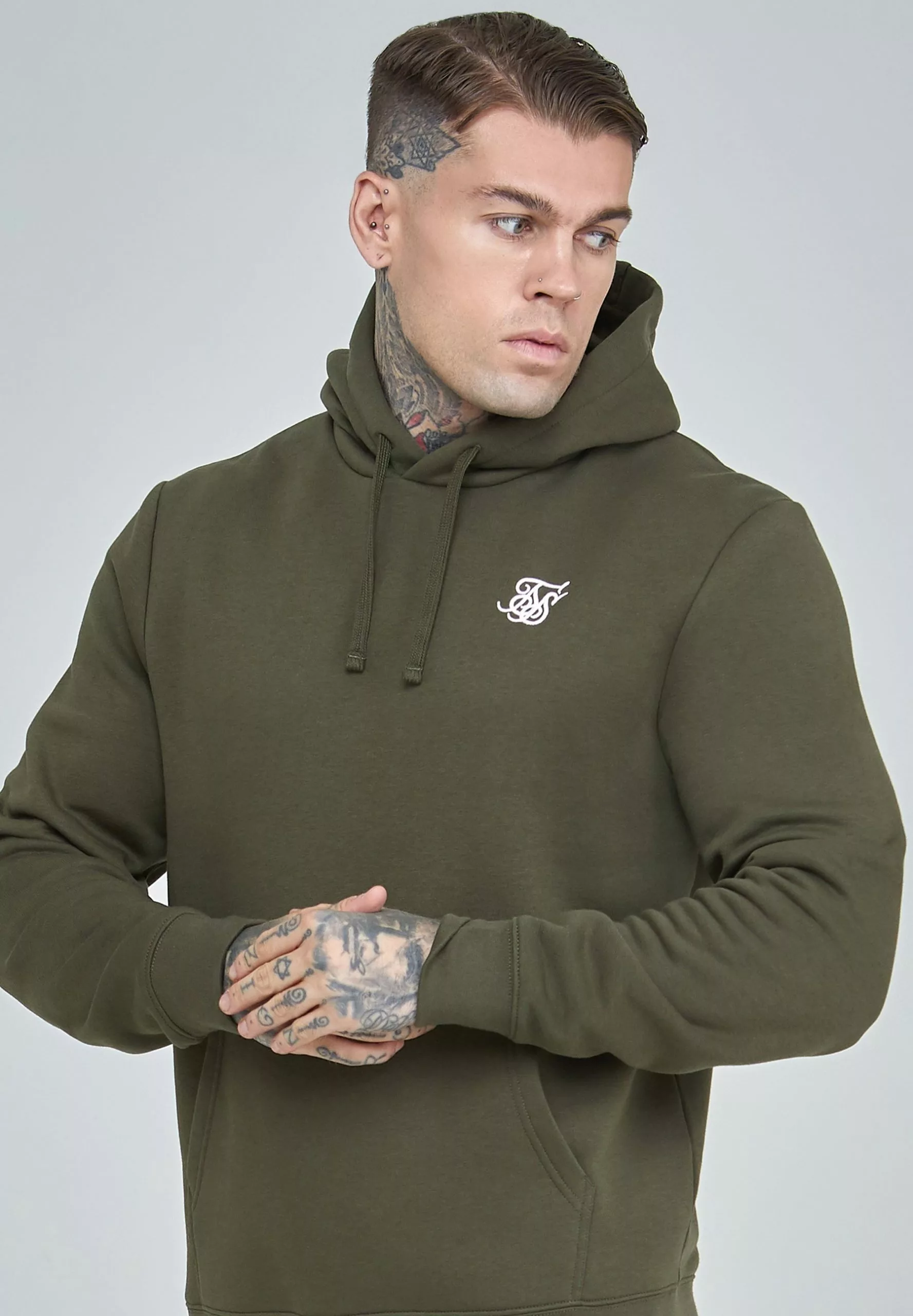 SikSilk Essential Overhead - Hoodie - Khaki 6 SikSilk Essential Overhead - Hoodie - Khaki - Afbeelding 4