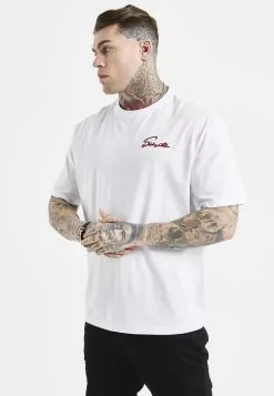 SikSilk Script Embroidery - T-Shirt Print - White 8 SikSilk Script Embroidery - T-Shirt Print - White -Outlet SikSilk Winkel ff8148e48a61466f9962c5c92f89eb13