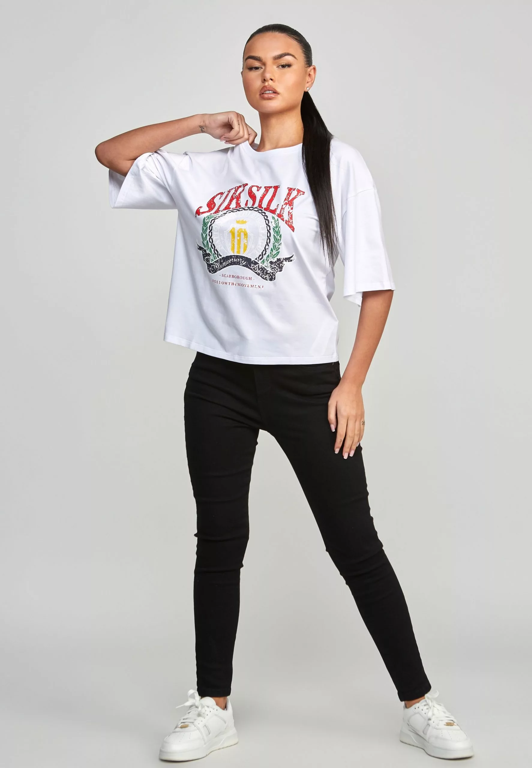 SikSilk T-Shirt Print - White 4 SikSilk T-Shirt Print - White - Afbeelding 2